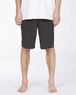 Flash Sale 😀 Billabong All Day Pro Boardshorts 20" MILITARY 🎁 -mens-boardshorts shop abybs00109 billabongw blk frt1 1