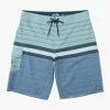 New 💯 Billabong All Day Heather Stripe Pro Boardshorts 20" SAGE 🔔 -mens-boardshorts shop abybs00112 billabongf sag frt1