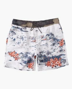 Flash Sale 🎁 Billabong Sundays Layback Boardshorts 17" BLACK FLORAL 🎁 -mens-boardshorts shop abybs00253 billabongf bon frt1 1