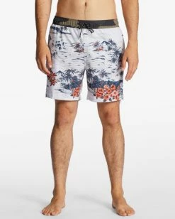 Flash Sale 🎁 Billabong Sundays Layback Boardshorts 17" BLACK FLORAL 🎁 -mens-boardshorts shop abybs00253 billabongw bon frt1 1