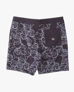 Best reviews of 💯 Billabong The Simpsons Family Keyline Lo Tide Boardshorts 19" BLACK 💯 -mens-boardshorts shop abybs00293 billabongf blk bck1 1
