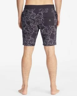Best reviews of 💯 Billabong The Simpsons Family Keyline Lo Tide Boardshorts 19" BLACK 💯 -mens-boardshorts shop abybs00293 billabongw blk bck1 1