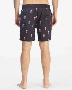 Flash Sale 🧨 Billabong The Simpsons Duff Layback Boardshorts 17" BLACK 🤩 -mens-boardshorts shop abybs00298 billabongw blk bck1 1