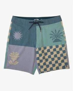 Promo ❤️ Billabong Sundays Placement Pro Boardshorts 19" HAZE 😍 -mens-boardshorts shop abybs00335 billabongf haz frt1 1