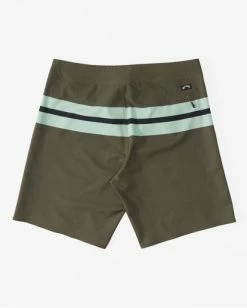 Buy 🤩 Billabong Momentum Airlite Performance 19" Boardshorts MILITARY 👏 -mens-boardshorts shop abybs00381 billabongf mil bck1 1