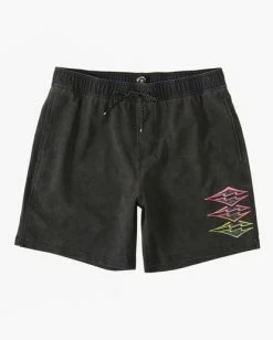 Budget 🔔 Billabong Riot Layback 17" Boardshorts BLACK 🛒 -mens-boardshorts shop abyjv00105 billabongf blk frt1 1