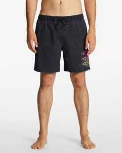 Budget 🔔 Billabong Riot Layback 17" Boardshorts BLACK 🛒 -mens-boardshorts shop abyjv00105 billabongw blk frt1 1