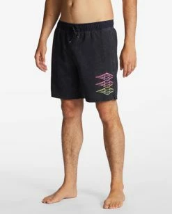Budget 🔔 Billabong Riot Layback 17" Boardshorts BLACK 🛒 -mens-boardshorts shop abyjv00105 billabongw blk sd1 1